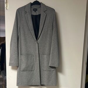 Topshop Gray Longline Blazer Coat